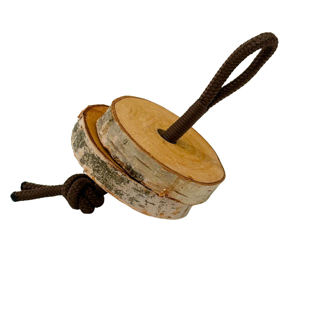 Himalaya-Leckstein Set: Halterung aus Birkenholz und 2 Himalaya Salzlecksteinen - TierVita