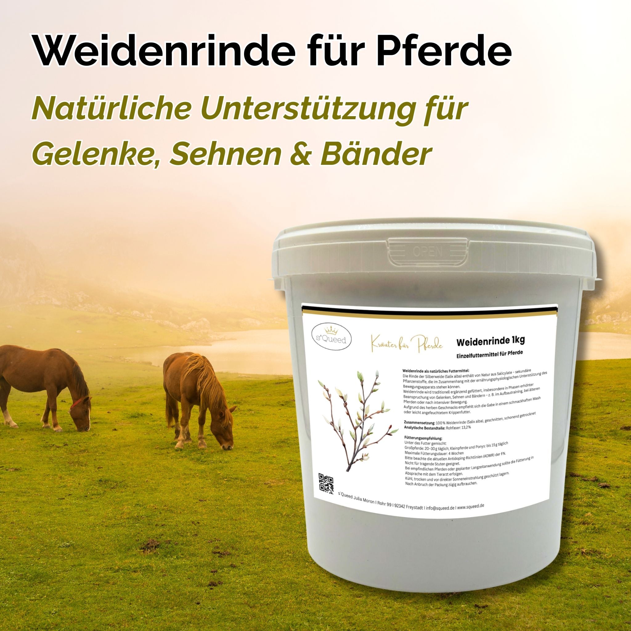 Weidenrinde Pferd geschnitten 1kg - TierVita