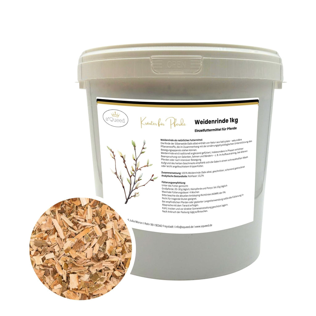 Weidenrinde Pferd geschnitten 1kg - TierVita