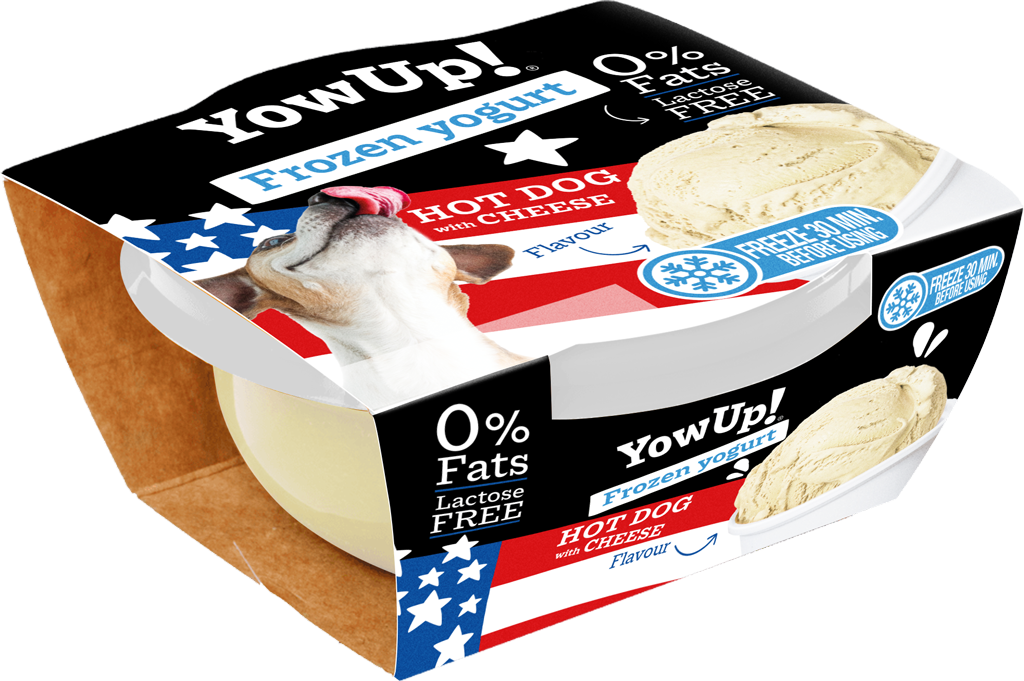 YowUp! Frozen Yoghurt Hund & Katze – Hot Dog mit Käse