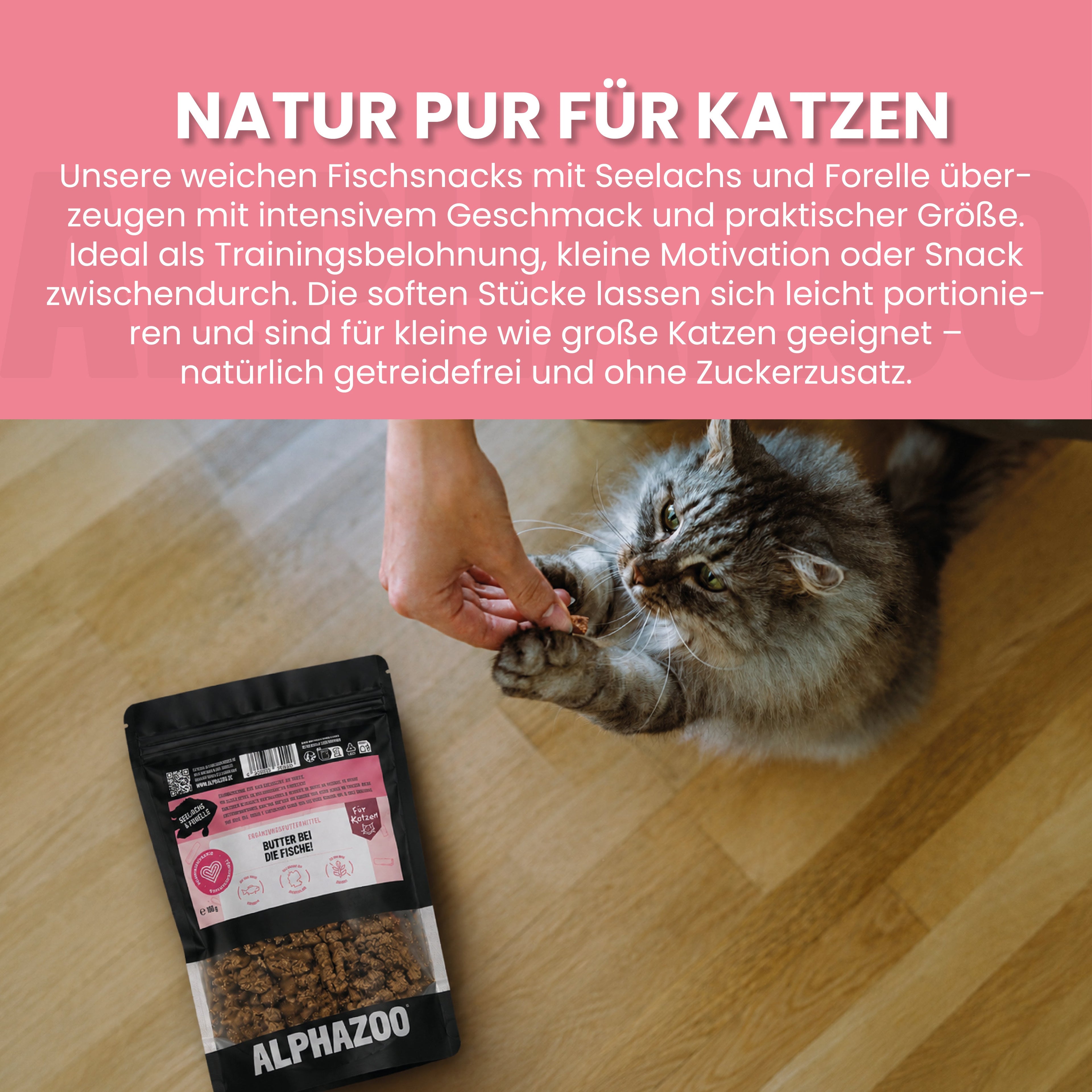 Butter Bei Die Fische! – Softsnack für Katzen, Seelachs & Forelle, getreidefrei