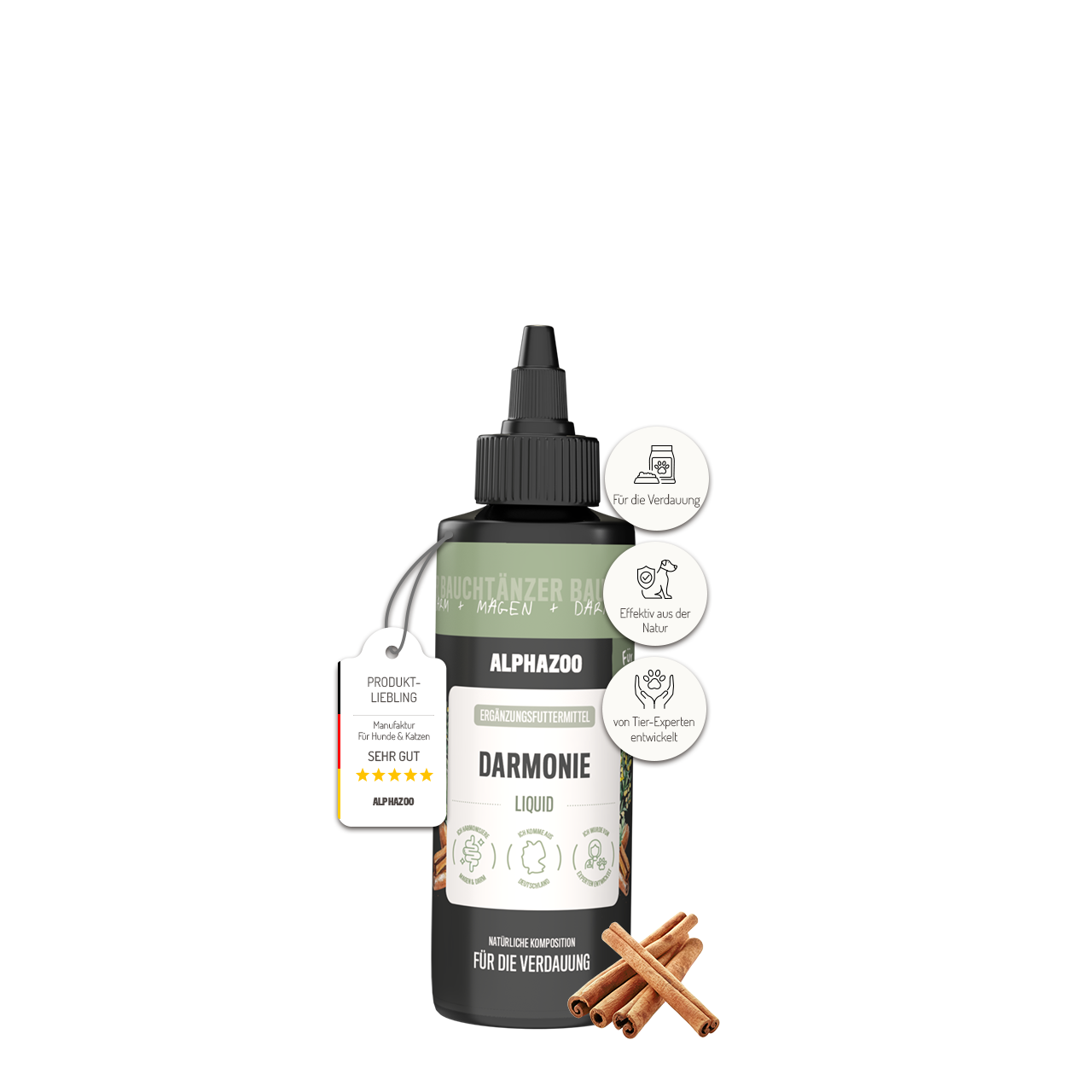 Darmonie Liquid für Hunde – Leinöl mit Wermut, Thymian & Aloe Vera