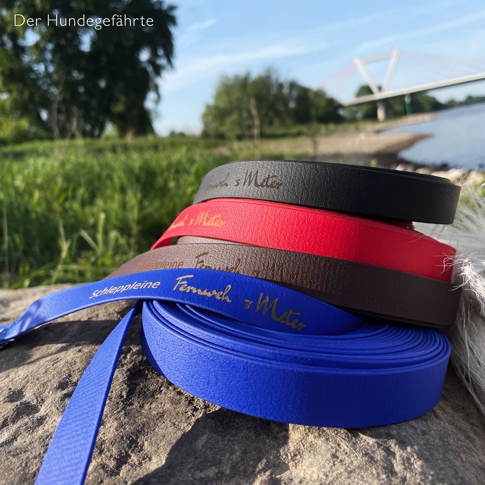 Doppel-Schleppleine FERNWEH aus BioThane®/POP - Band