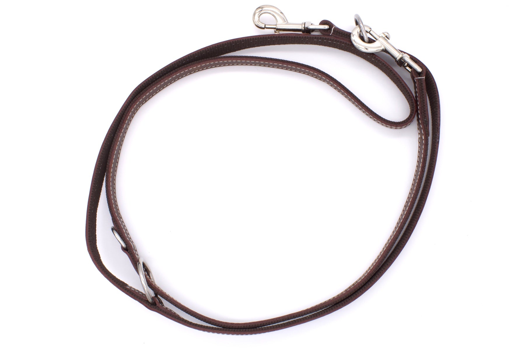 Vintage Hundeleine aus Echtleder, nylonverstärkt,