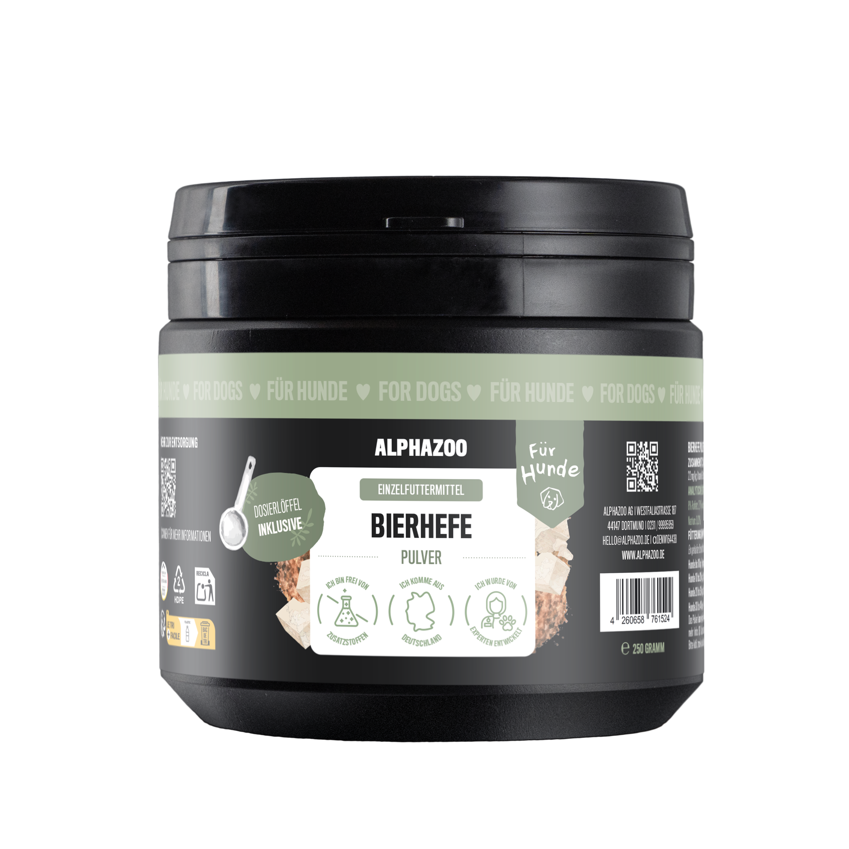 Bierhefe Pulver für Hunde & Katzen – natürliche B-Vitamine & Biotin für Fell & Haut