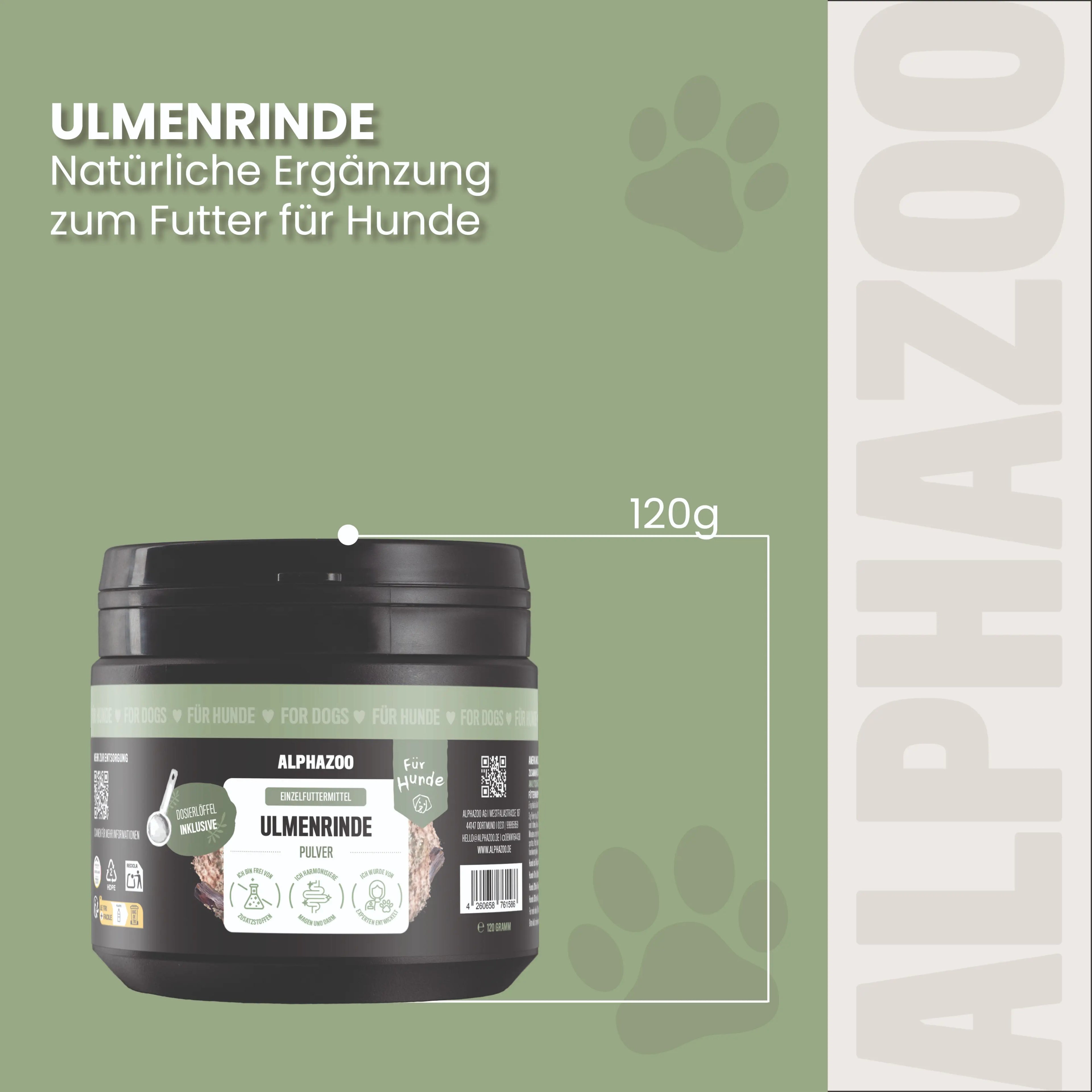 Ulmenrinde Pulver für Hunde & Katzen – sanfte Unterstützung für den Verdauungstrakt