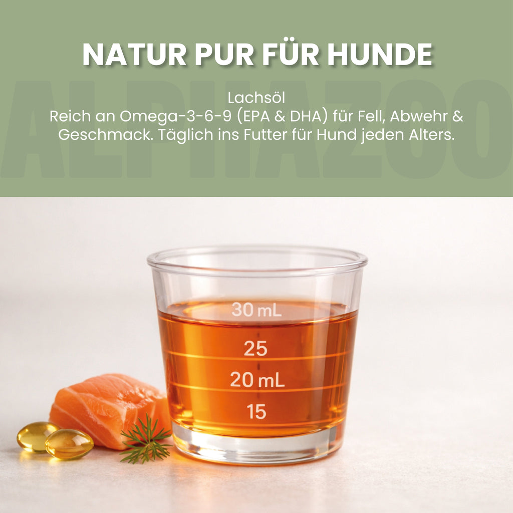Lachsöl für Hunde – EPA & DHA aus norwegischem Lachs, 100ml & 250ml