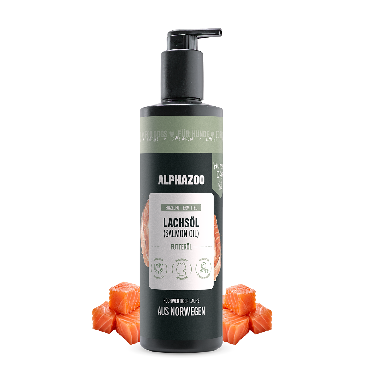 Lachsöl für Hunde – EPA & DHA aus norwegischem Lachs, 100ml & 250ml