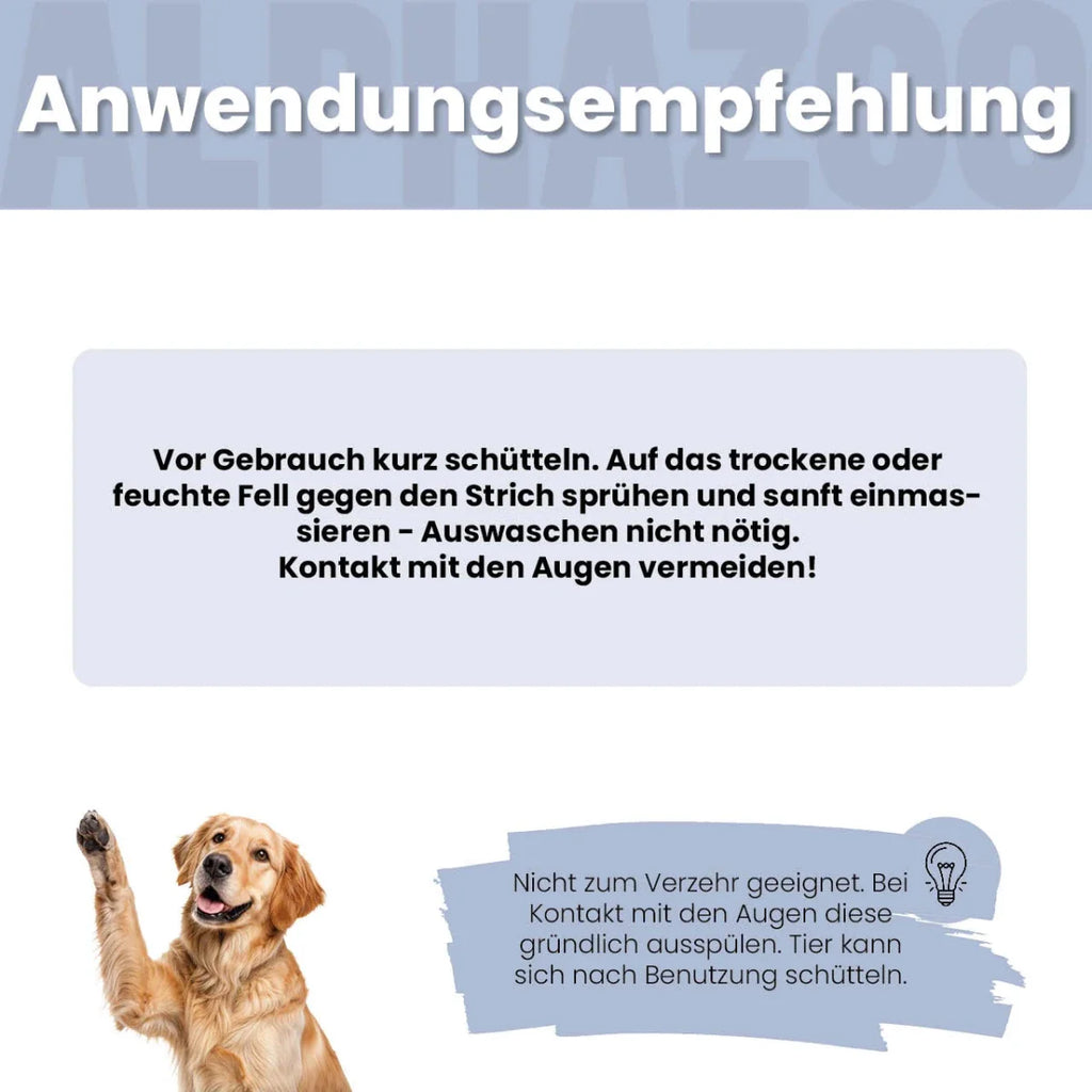Lavellness Fellspray für Hunde – mit Lavendel, Sheabutter & Panthenol, silikonfrei
