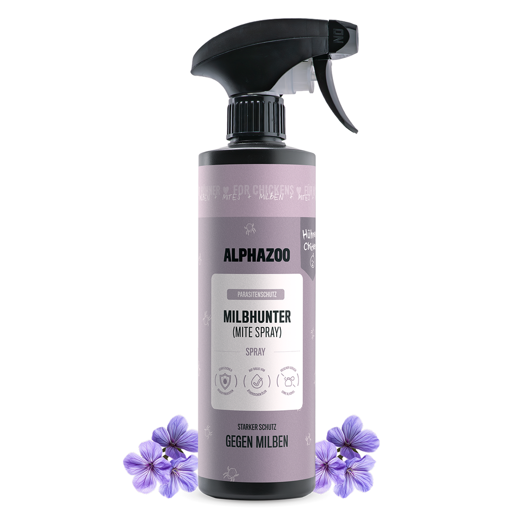MilbHunter Milbenspray für Hühner – pflanzlich mit Geraniol & Zitronen-Eukalyptus