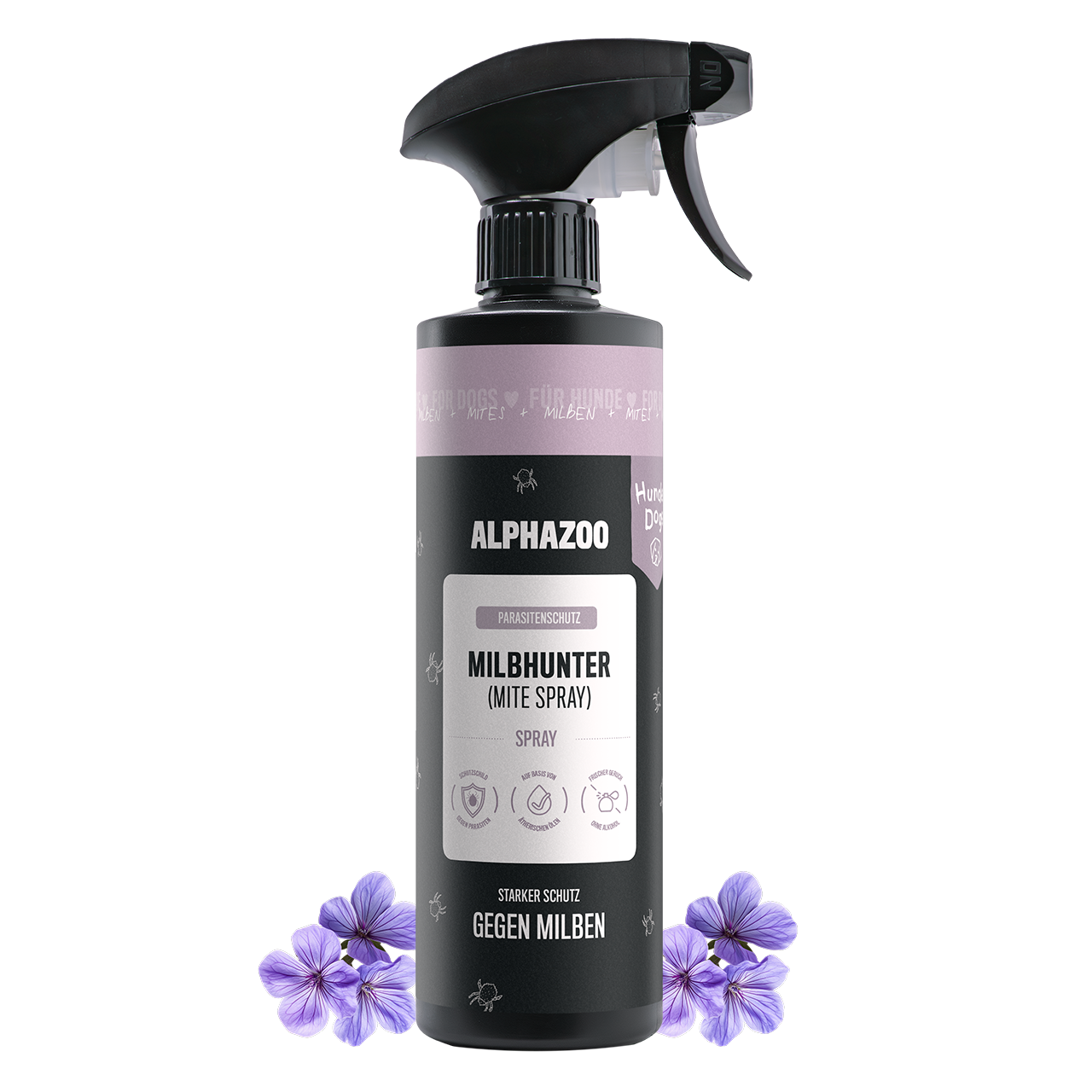 MilbHunter Milbenspray für Hunde – pflanzlich mit Geraniol & Zitronen-Eukalyptus