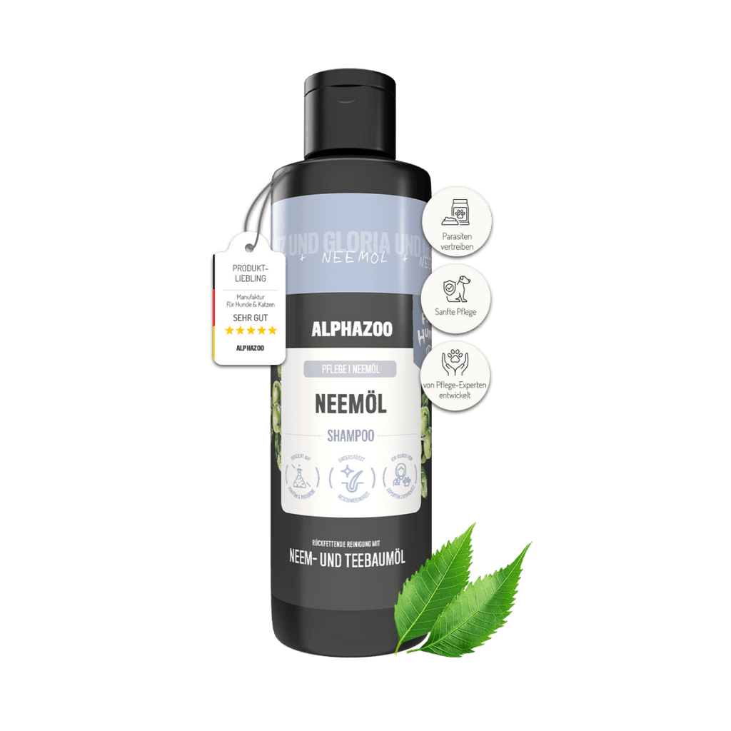 Neemöl Shampoo für Hunde – mit Neemöl & Teebaumöl, silikonfrei & parabenfrei