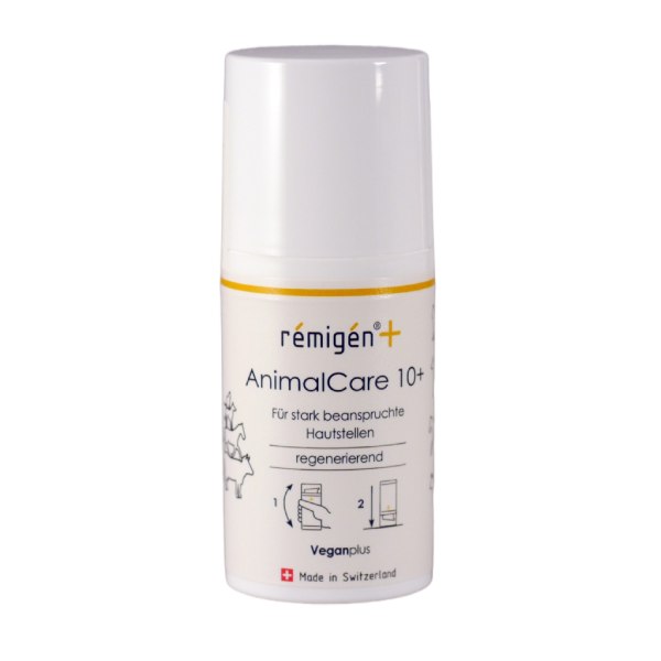 rémigén+ AnimalCare 10+ – vegane Tierhautpflege zur Beruhigung strapazierter Haut, 30 ml.