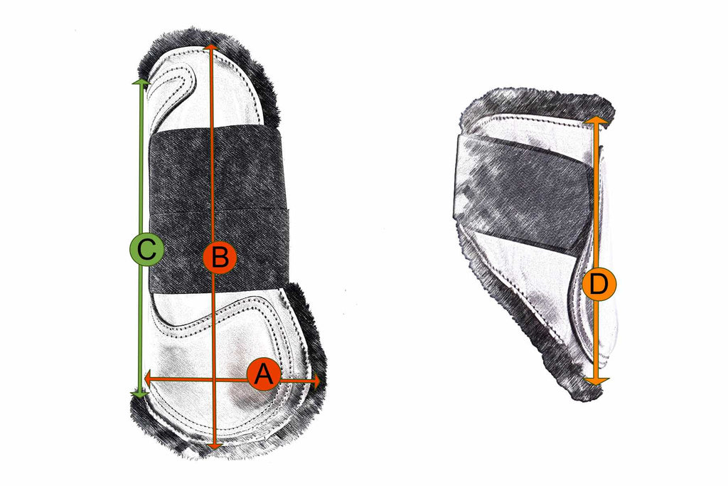 Gamaschen und Streichkappen rosegold, Springgamaschen 4er Set,