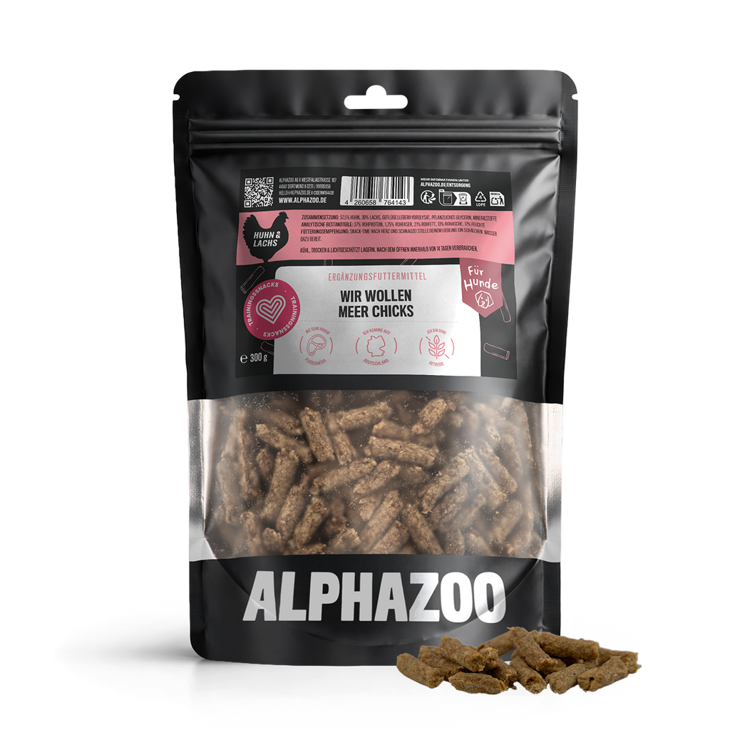 Wir wollen Meer Chicks – Softsnack für Hunde, Huhn & Lachs, getreidefrei
