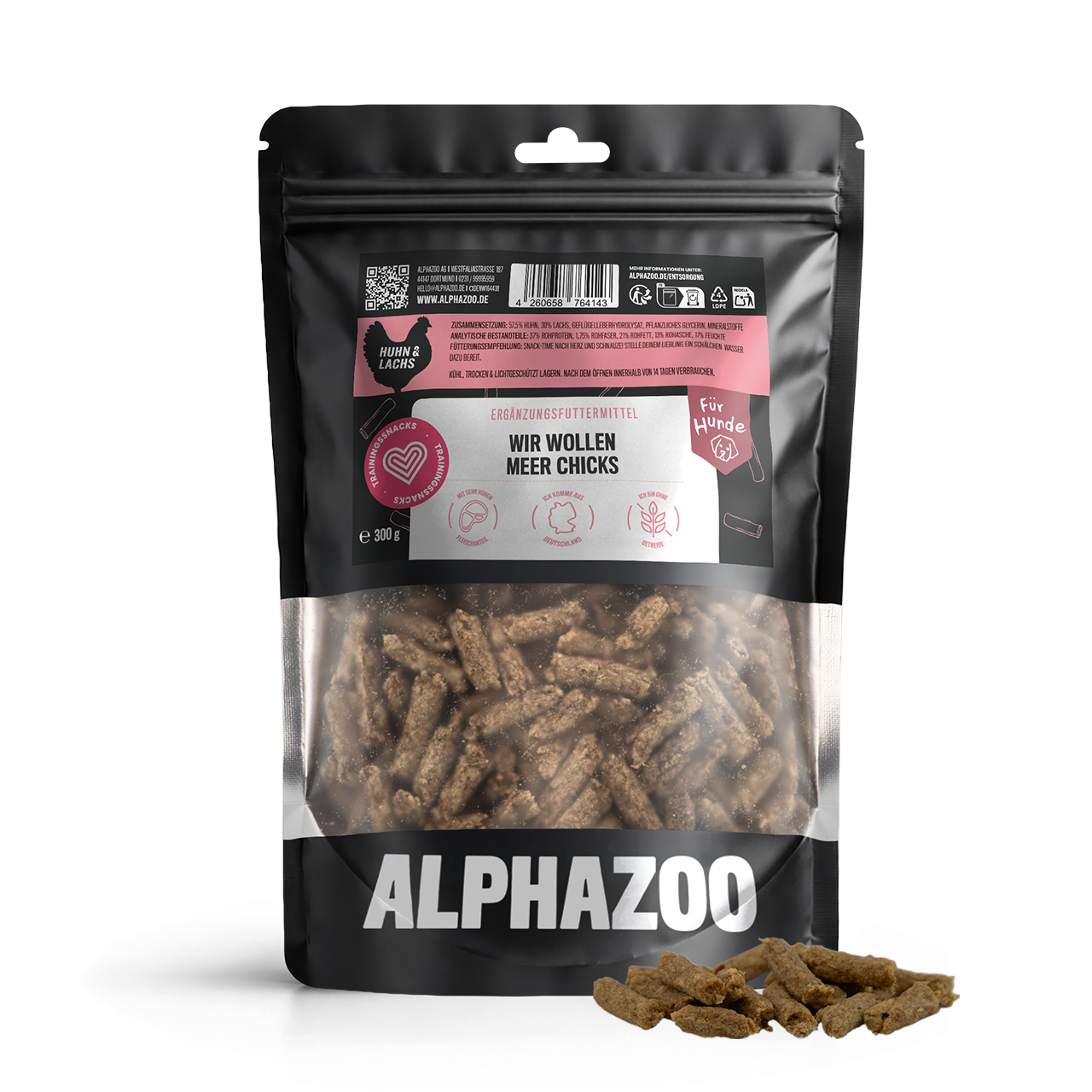 Wir wollen Meer Chicks – Softsnack für Hunde, Huhn & Lachs, getreidefrei